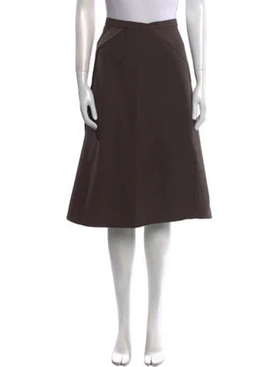 Pre-owned Chado By Ralph Rucci Vintage Knee-length Skirt In Brown
