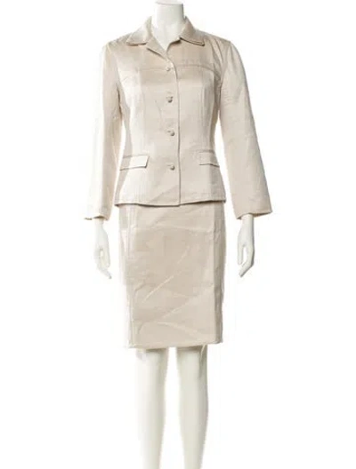 Pre-owned Chado By Ralph Rucci Vintage Late 2000's - Early 2010's Skirt Suit In Neutral