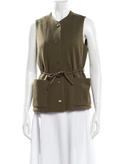 Pre-owned Chado By Ralph Rucci Vintage Late 2000's - Early 2010's Vest In Green