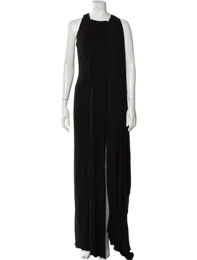 Pre-owned Chado By Ralph Rucci Vintage Long Dress In Black