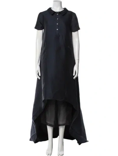 Pre-owned Chado By Ralph Rucci Vintage Long Dress In Blue