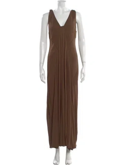 Pre-owned Chado By Ralph Rucci Vintage Long Dress In Brown