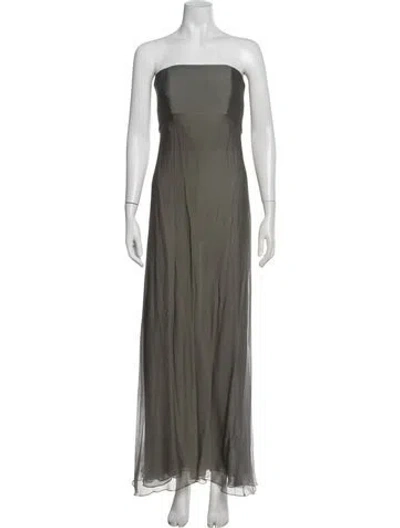 Pre-owned Chado By Ralph Rucci Vintage Long Dress In Gray