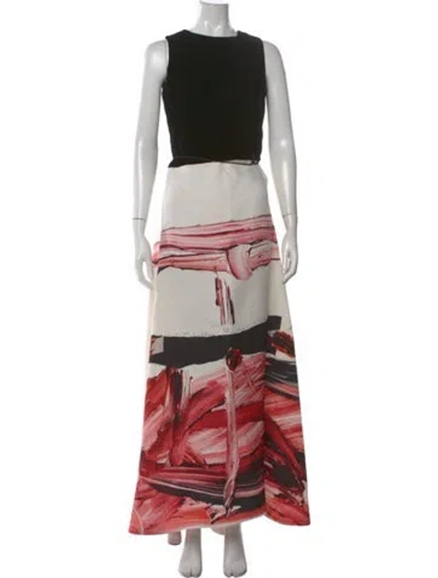 Pre-owned Chado By Ralph Rucci Vintage Long Dress In Multi
