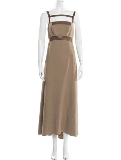 Pre-owned Chado By Ralph Rucci Vintage Long Dress In Neutral