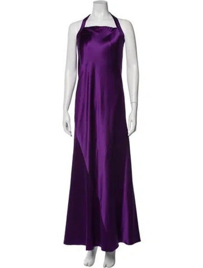 Pre-owned Chado By Ralph Rucci Vintage Long Dress In Purple