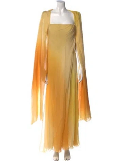 Pre-owned Chado By Ralph Rucci Vintage Long Dress In Yellow