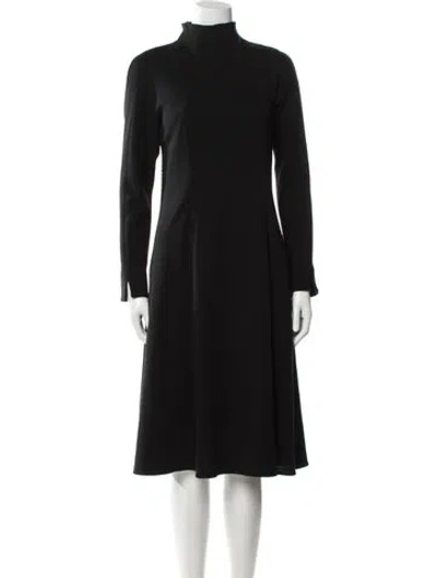 Pre-owned Chado By Ralph Rucci Vintage Midi Length Dress In Black
