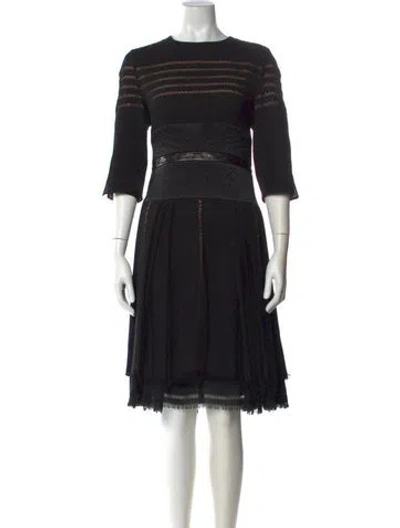 Pre-owned Chado By Ralph Rucci Vintage Midi Length Dress In Black