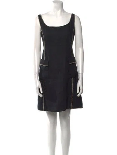Pre-owned Chado By Ralph Rucci Vintage Mini Dress In Black