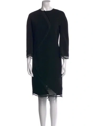 Pre-owned Chado By Ralph Rucci Vintage Mini Dress In Black