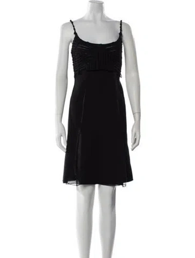 Pre-owned Chado By Ralph Rucci Vintage Mini Dress In Black