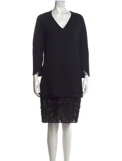 Pre-owned Chado By Ralph Rucci Vintage Mini Dress In Black