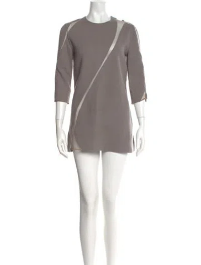 Pre-owned Chado By Ralph Rucci Vintage Mini Dress In Gray