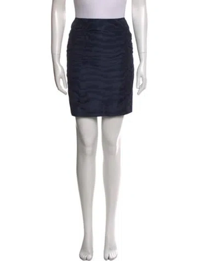 Pre-owned Chado By Ralph Rucci Vintage Mini Skirt In Blue