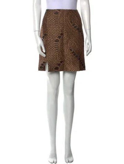 Pre-owned Chado By Ralph Rucci Vintage Mini Skirt In Brown
