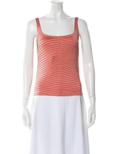 Pre-owned Chado By Ralph Rucci Vintage Square Neckline Top In Pink