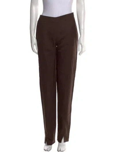 Pre-owned Chado By Ralph Rucci Vintage Straight Leg Pants In Brown
