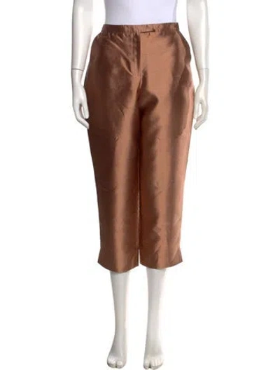 Pre-owned Chado By Ralph Rucci Vintage Straight Leg Pants In Brown