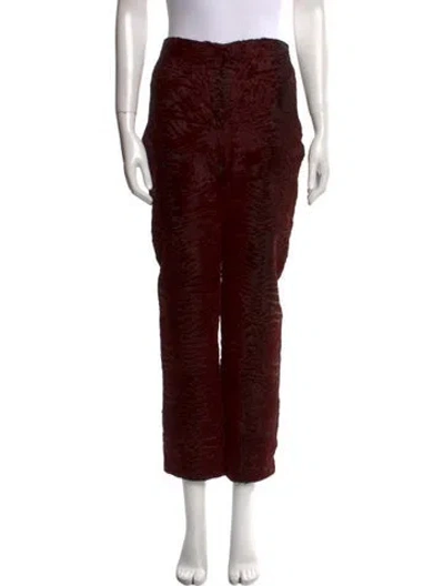 Pre-owned Chado By Ralph Rucci Vintage Straight Leg Pants In Burgundy