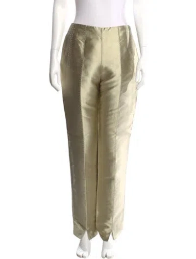 Pre-owned Chado By Ralph Rucci Vintage Straight Leg Pants In Gold