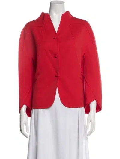 Pre-owned Chado By Ralph Rucci Vintage Wool Blazer In Red