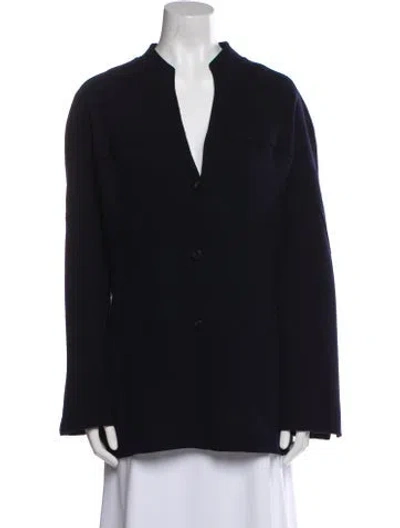 Pre-owned Chado By Ralph Rucci Vintage Wool Jacket In Blue