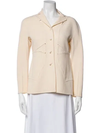 Pre-owned Chado By Ralph Rucci Vintage Wool Jacket In Neutral