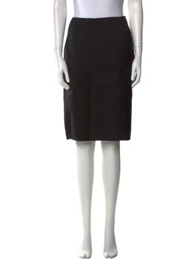 Pre-owned Chado By Ralph Rucci Wool Knee-length Skirt In Black