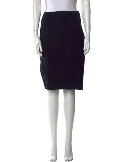 Pre-owned Chado By Ralph Rucci Wool Knee-length Skirt In Blue