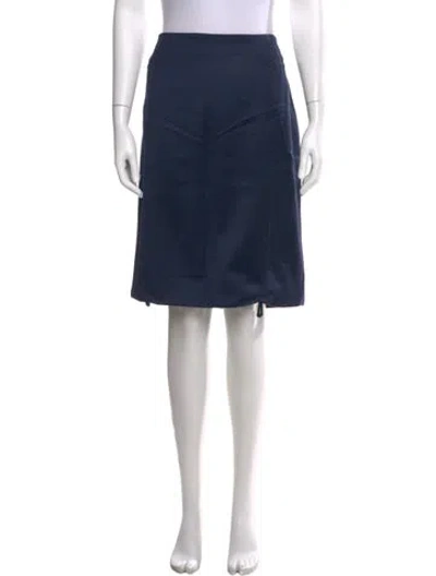 Pre-owned Chado By Ralph Rucci Wool Knee-length Skirt In Blue