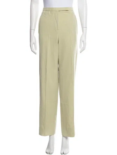 Pre-owned Chado By Ralph Rucci Wool Straight Leg Pants In Green