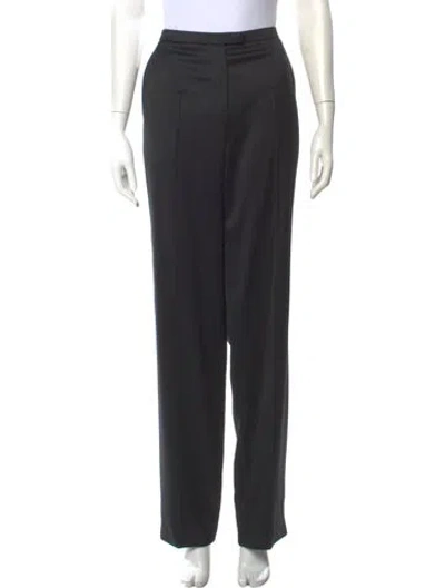 Pre-owned Chado By Ralph Rucci Wool Straight Leg Pants W/ Tags In Black