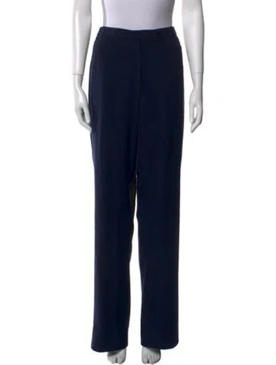 Pre-owned Chado By Ralph Rucci Wool Wide Leg Pants In Black