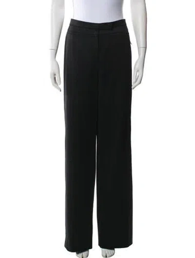 Pre-owned Chado By Ralph Rucci Wool Wide Leg Pants In Black