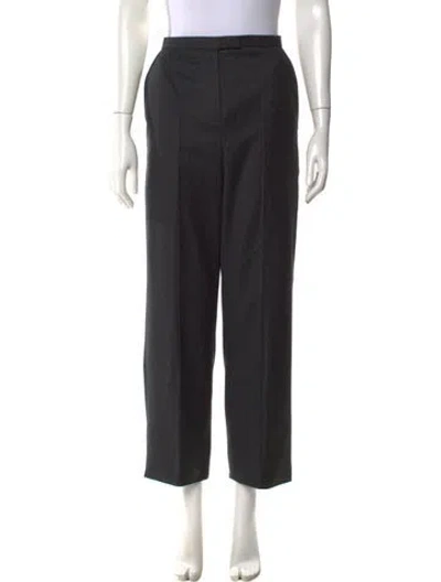 Pre-owned Chado By Ralph Rucci Wool Wide Leg Pants In Black