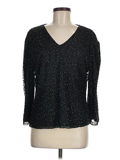 Pre-owned Chadwicks 3/4 Sleeve Blouse In Black