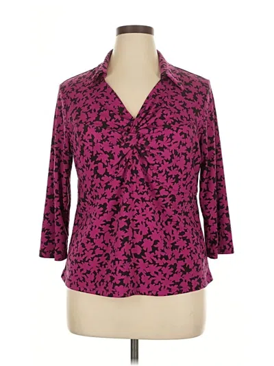 Pre-owned Chadwicks 3/4 Sleeve Blouse In Pink