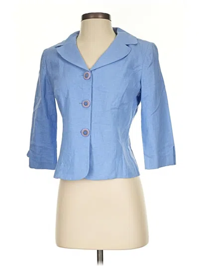 Pre-owned Chadwicks 3/4 Sleeve Button Down Shirt In Blue