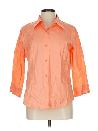Pre-owned Chadwicks 3/4 Sleeve Button Down Shirt In Orange
