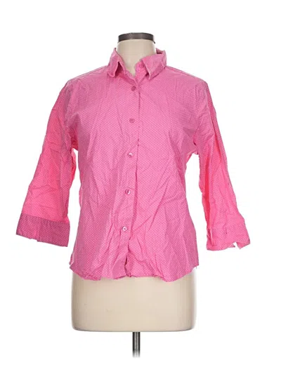 Pre-owned Chadwicks 3/4 Sleeve Button Down Shirt In Pink