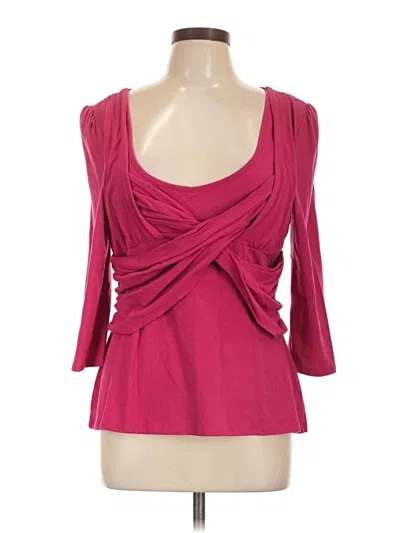 Pre-owned Chadwicks 3/4 Sleeve Top Pink Sweetheart Neckline Tops