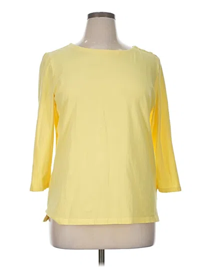 Pre-owned Chadwicks 3/4 Sleeve T-shirt In Yellow