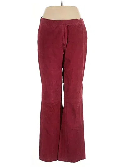 Pre-owned Chadwicks Leather Pants In Burgundy