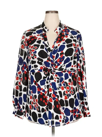 Pre-owned Chadwicks Long Sleeve Blouse In Blue