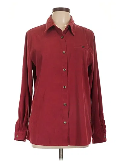 Pre-owned Chadwicks Long Sleeve Button Down Shirt In Burgundy