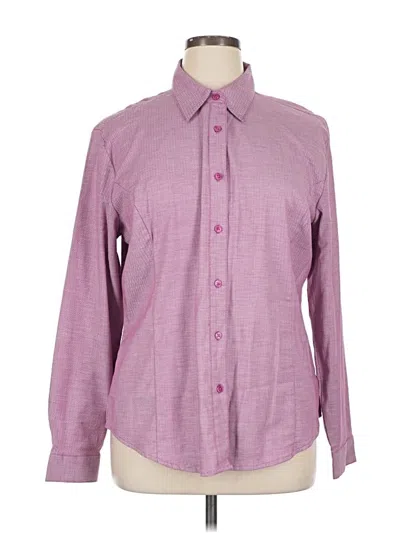 Pre-owned Chadwicks Long Sleeve Button Down Shirt In Purple