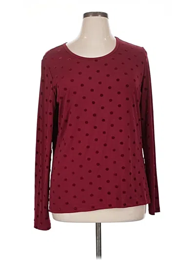 Pre-owned Chadwicks Long Sleeve T-shirt In Burgundy
