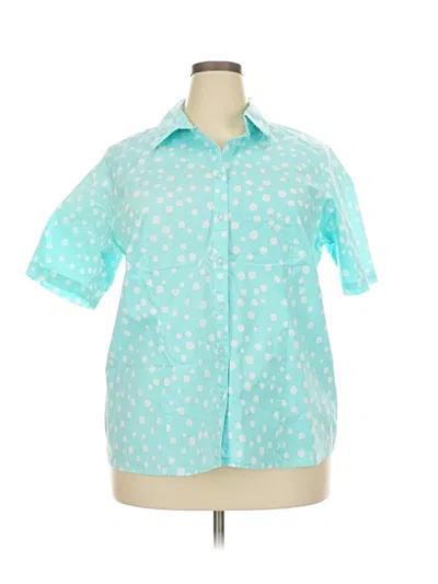 Pre-owned Chadwicks Short Sleeve Blouse In Blue