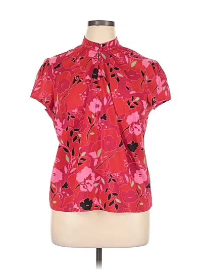 Pre-owned Chadwicks Short Sleeve Blouse In Red